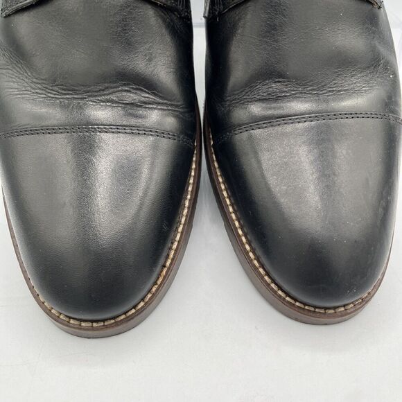 Wallin & Bros Cap Toe Black Leather Lace Up Dress Shoes Size 12M Made in Brazil